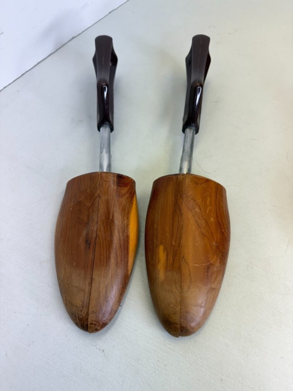 Vintage Rochester Travel Tree Wooden Shoe Trees Adjustable Pair